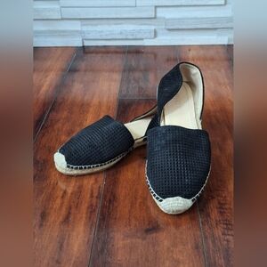 Jimmy Choo Espadrilles Black Suede Flats Dreya EU 37 US 7
